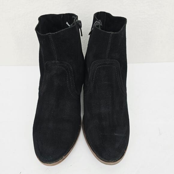 Soho Cobbler Suede Ankle Booties Black 7.5 - Picture 5 of 10